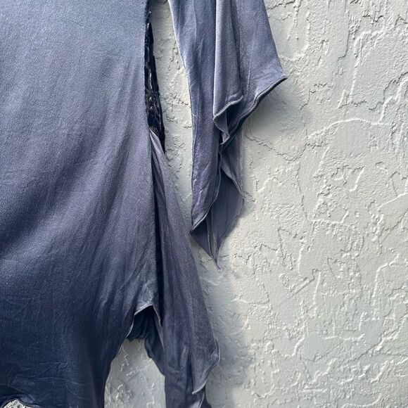 SOLE BELLARE Blouse Top Women Medium Whimseygoth Burnout Velvet Witchy - Picture 10 of 10